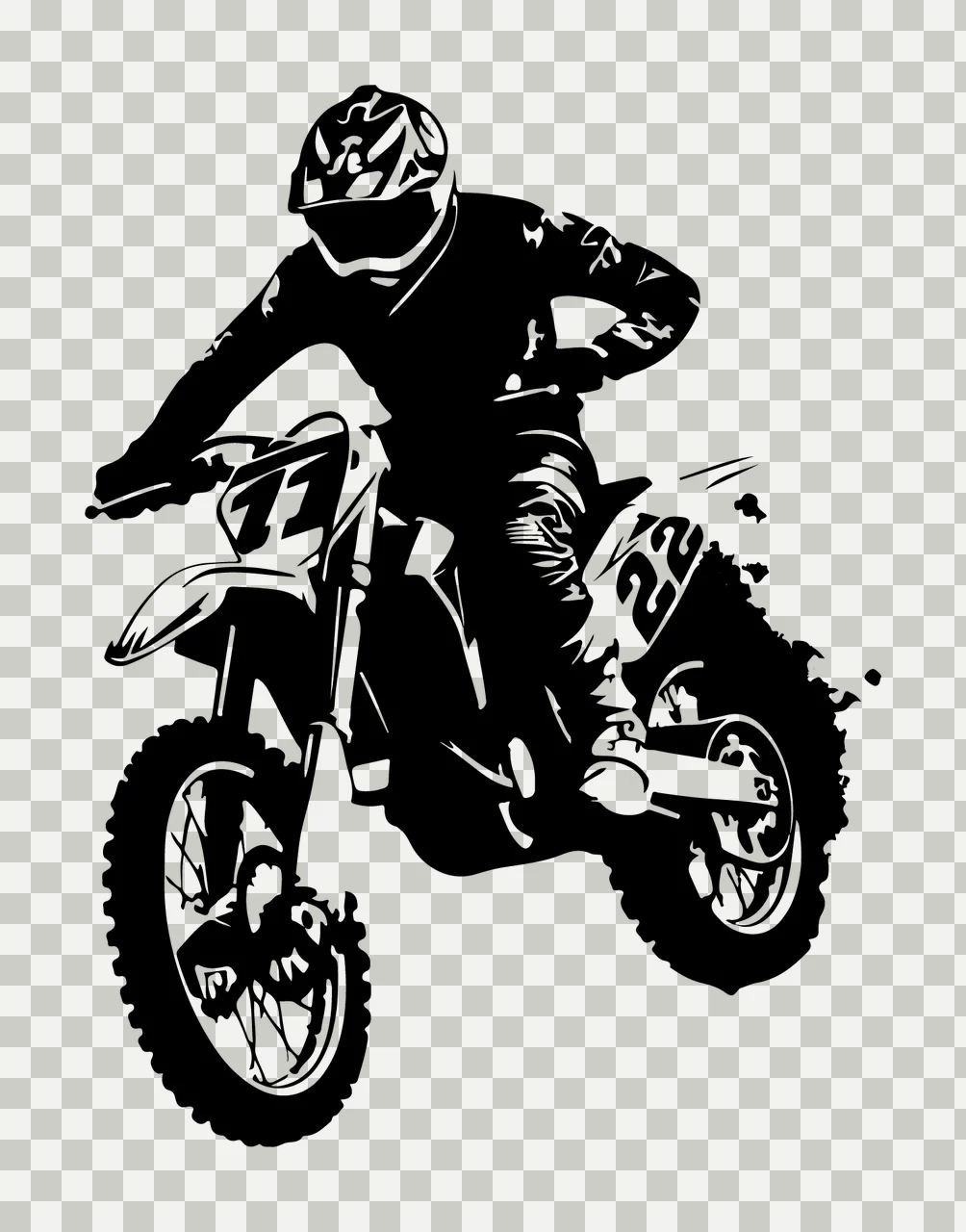 11 22 Dirt Bike Rider Performing Jump Stunt motorcycle jumping transparency and detail preview thumbnail