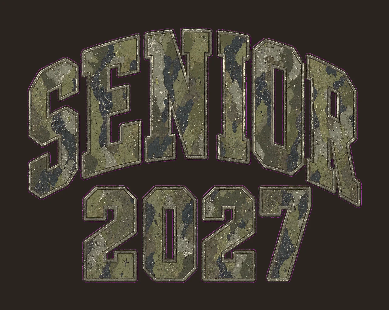 Senior 2027 Camo Graduation sublimation instant Variation D contrast preview thumbnail