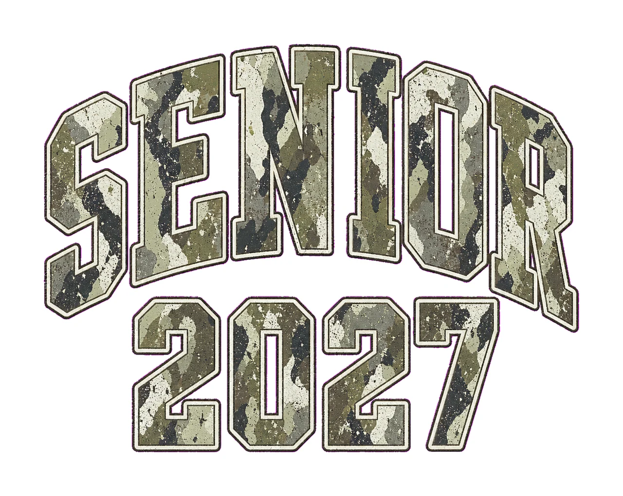 Senior 2027 Camo Graduation sublimation instant Variation D