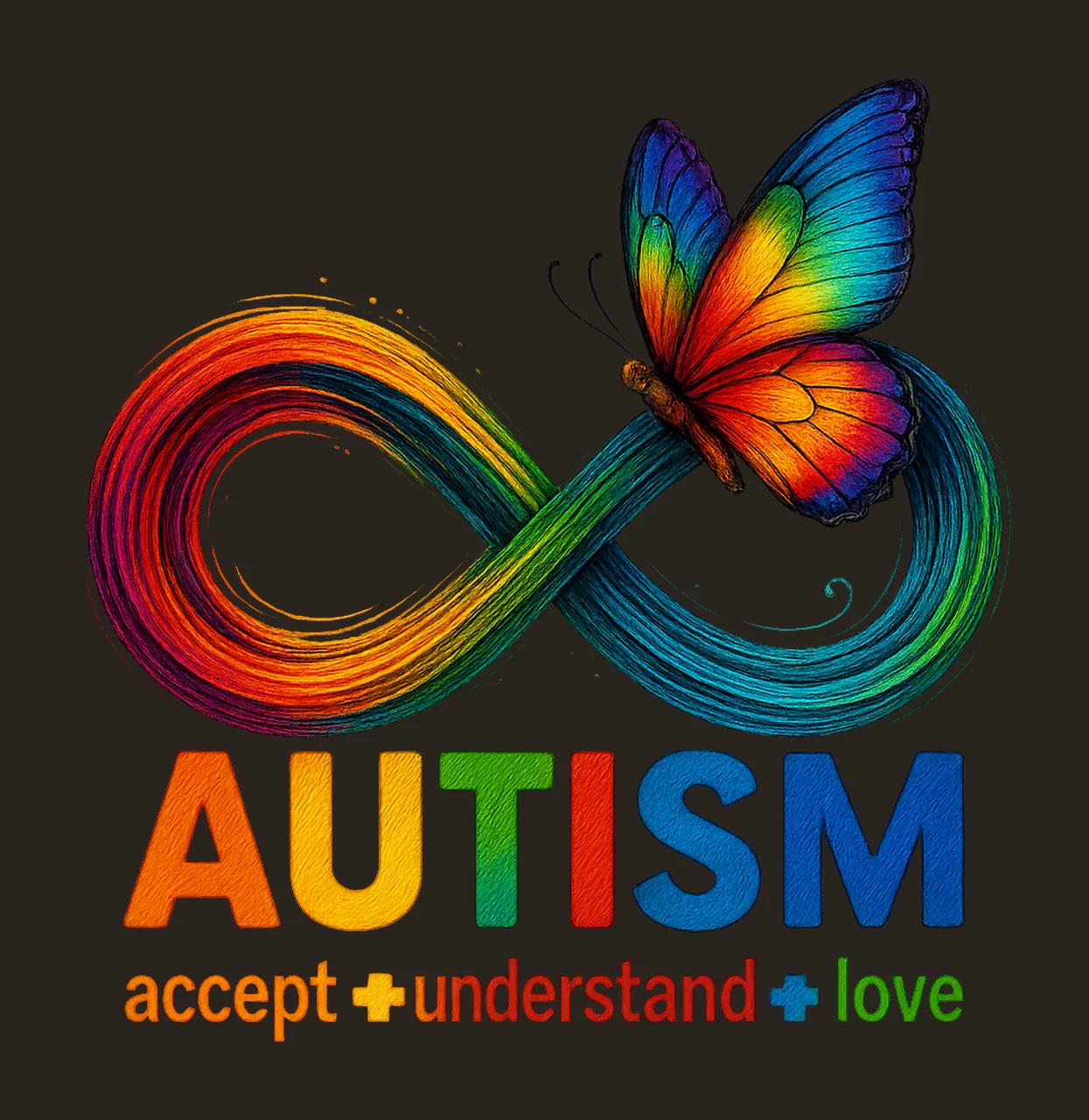 Autism Awareness Butterfly Accept Understand Love Infinity contrast preview thumbnail