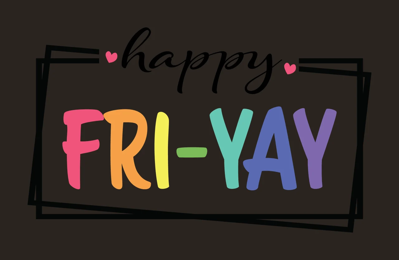 Happy Fri Yay Text With Rectangles And Hearts contrast preview thumbnail