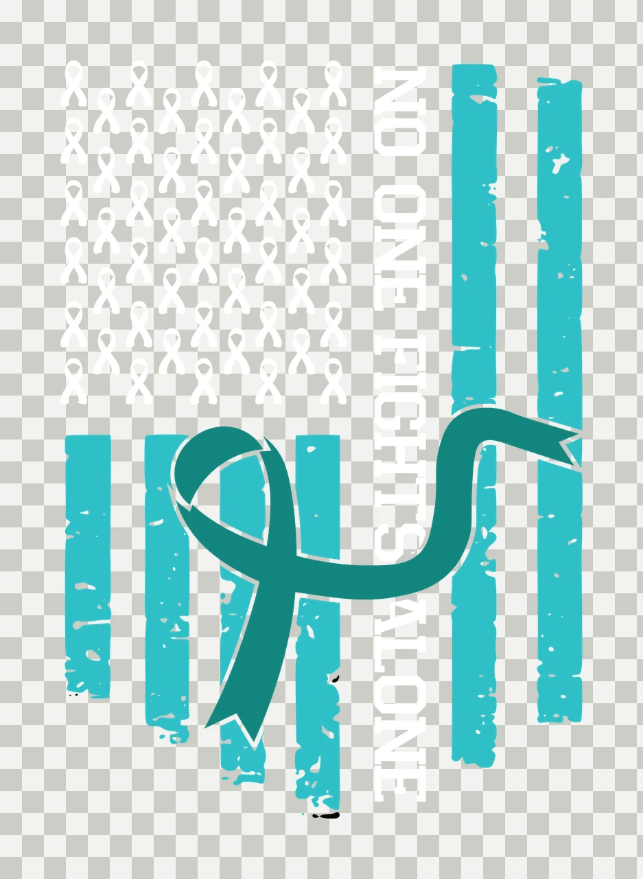 Ovarian Cancer awareness ribbon survivor hope support Variation transparency and detail preview thumbnail
