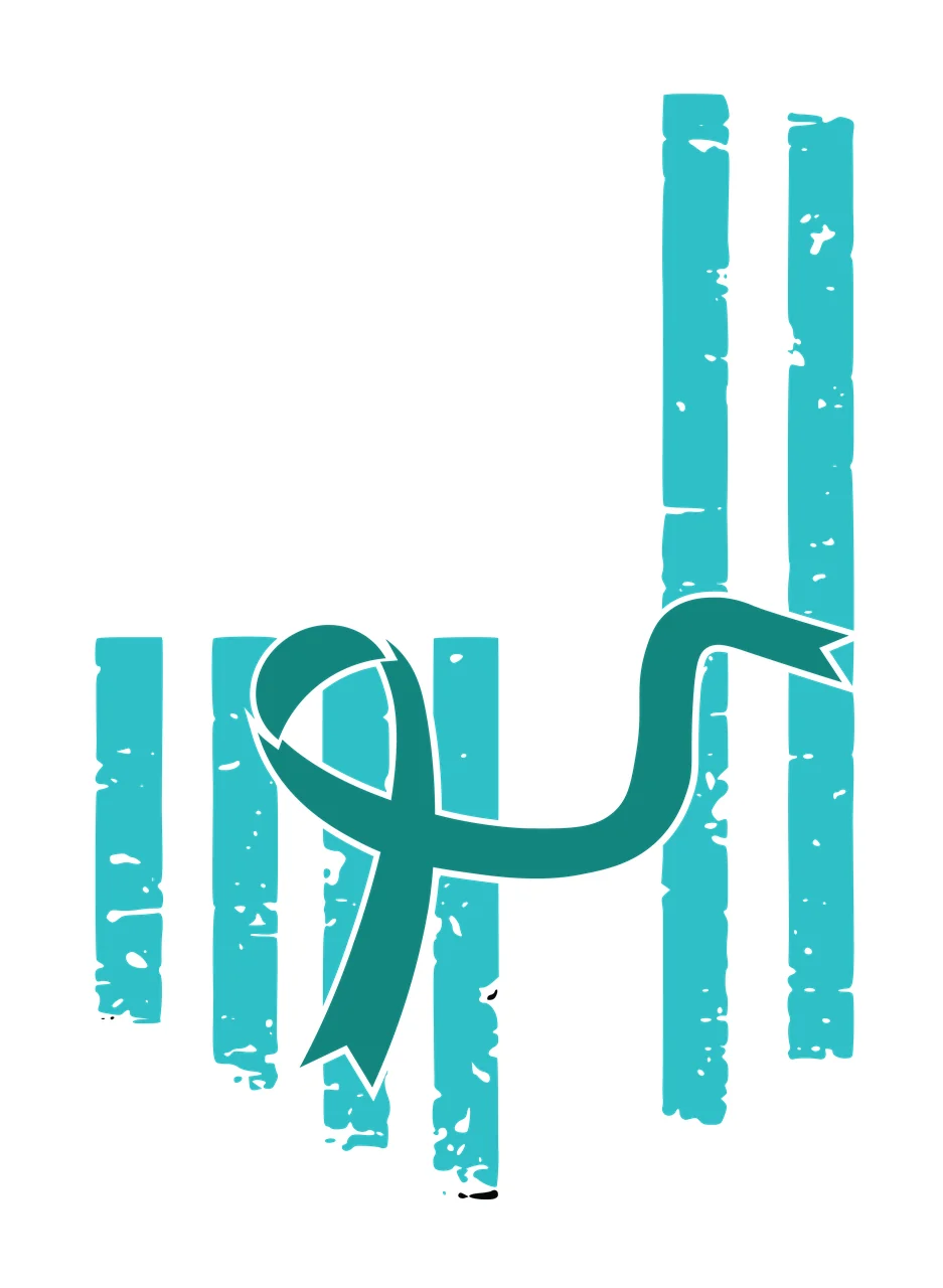 Ovarian Cancer awareness ribbon survivor hope support Variation