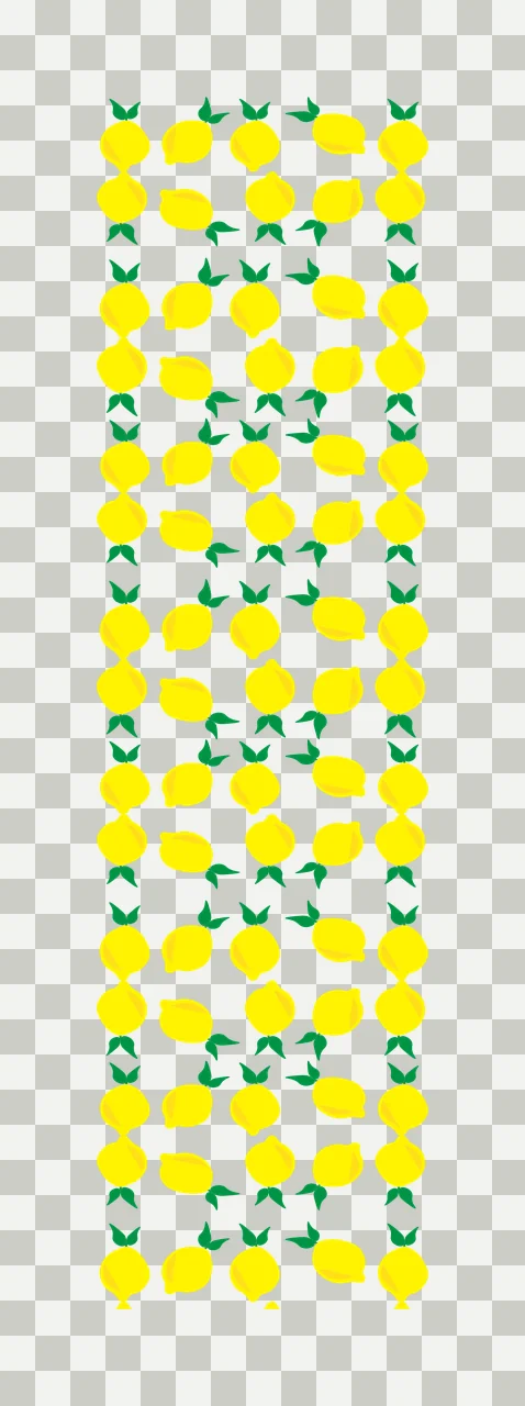 Lemons Patterned Vertical Column Silhouette Art Repeated lemon transparency and detail preview thumbnail