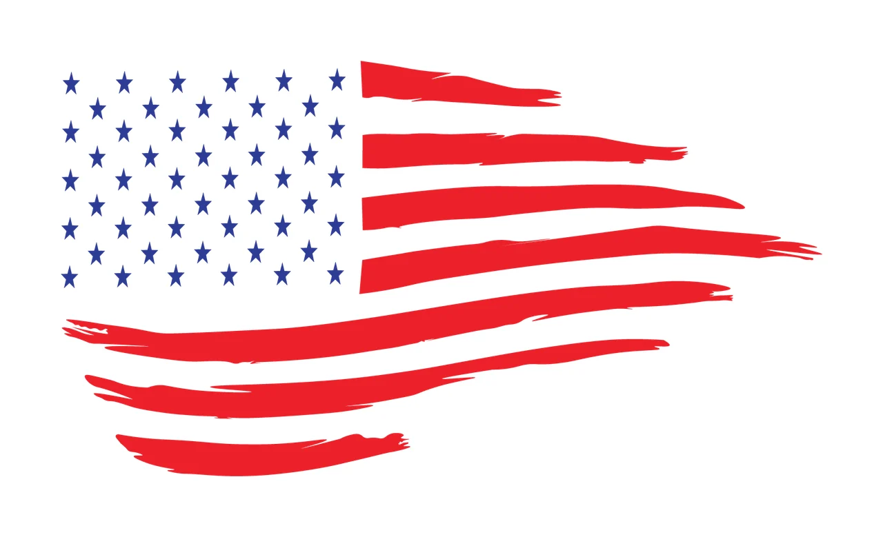 Can Glass Wrap American Flag Waving With Stars