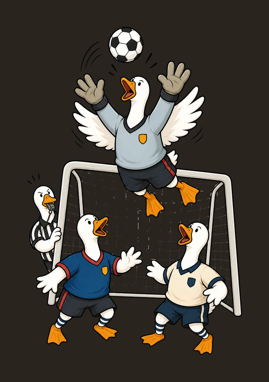 Funny Goose Soccer Team Digital Referee Goalie Variation D contrast preview thumbnail