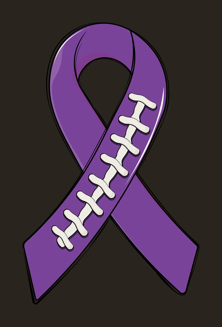 Simple Awareness Ribbon Silhouette Design loop tails black contrast preview thumbnail
