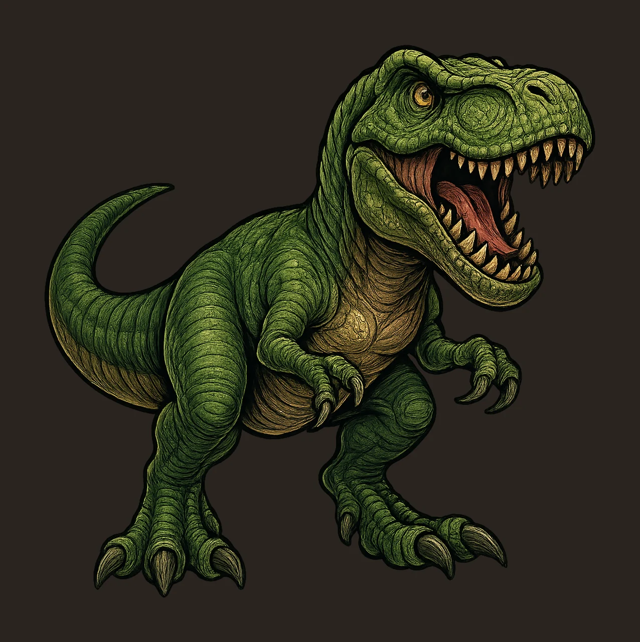 Rex Dinosaur Artwork Dinosaur Sublimation Design Kids Shirt contrast preview thumbnail