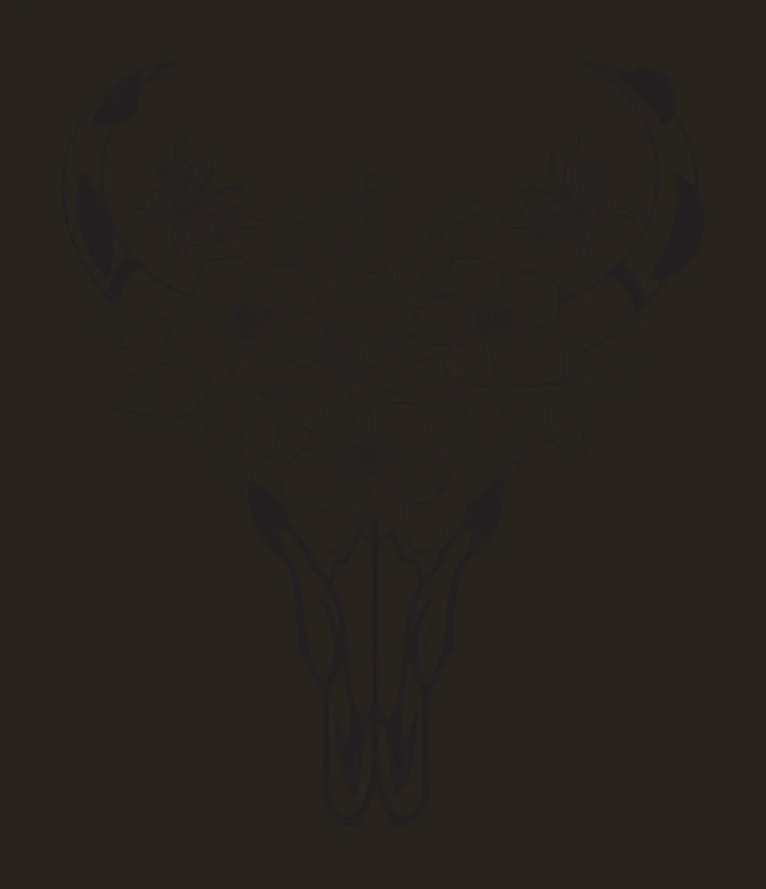 Can Glass Wrap Floral Animal Skull With Butterflies adorned contrast preview thumbnail