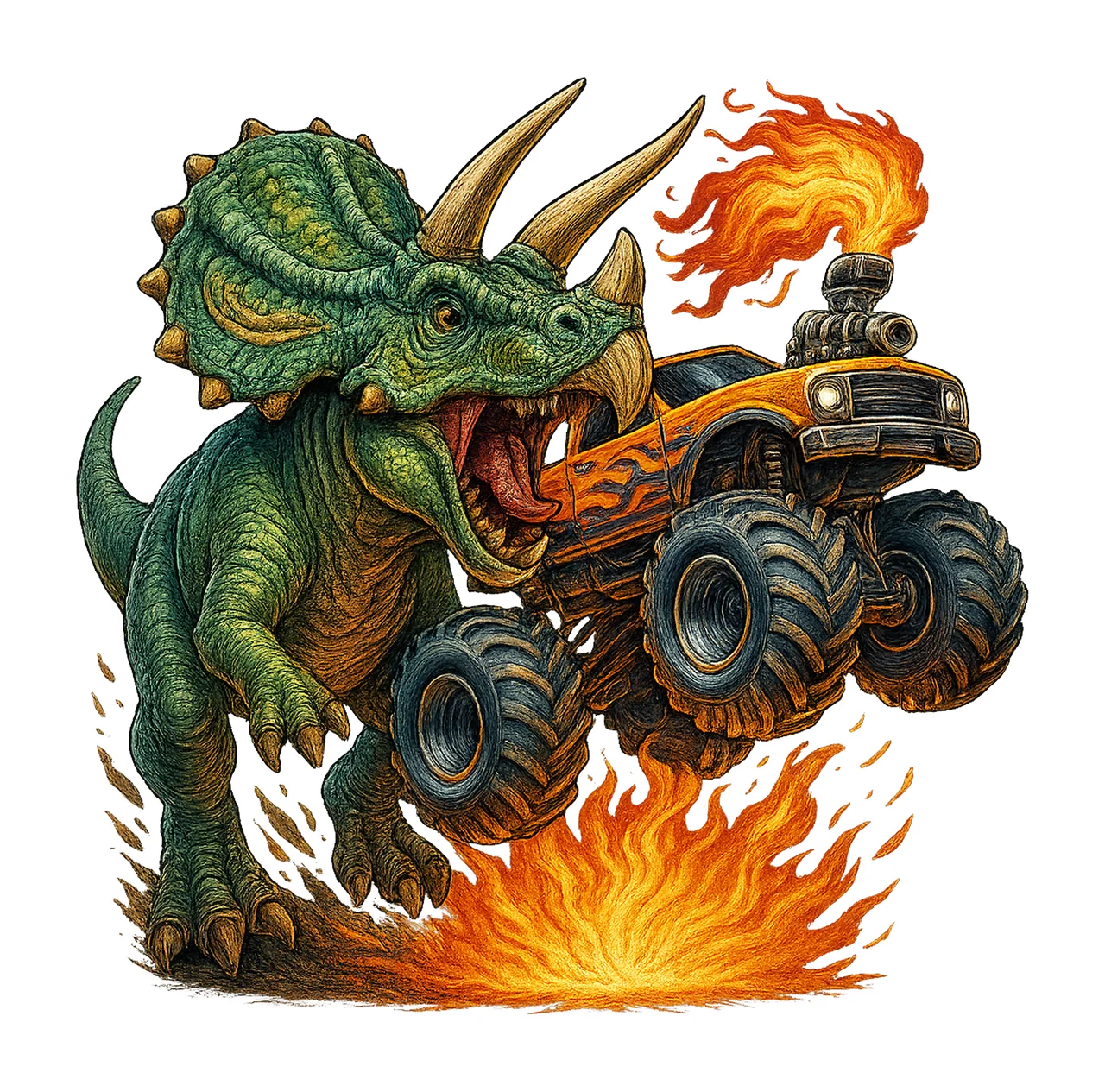 Rex Dinosaur Monster Truck Extreme Vehicle Variation B