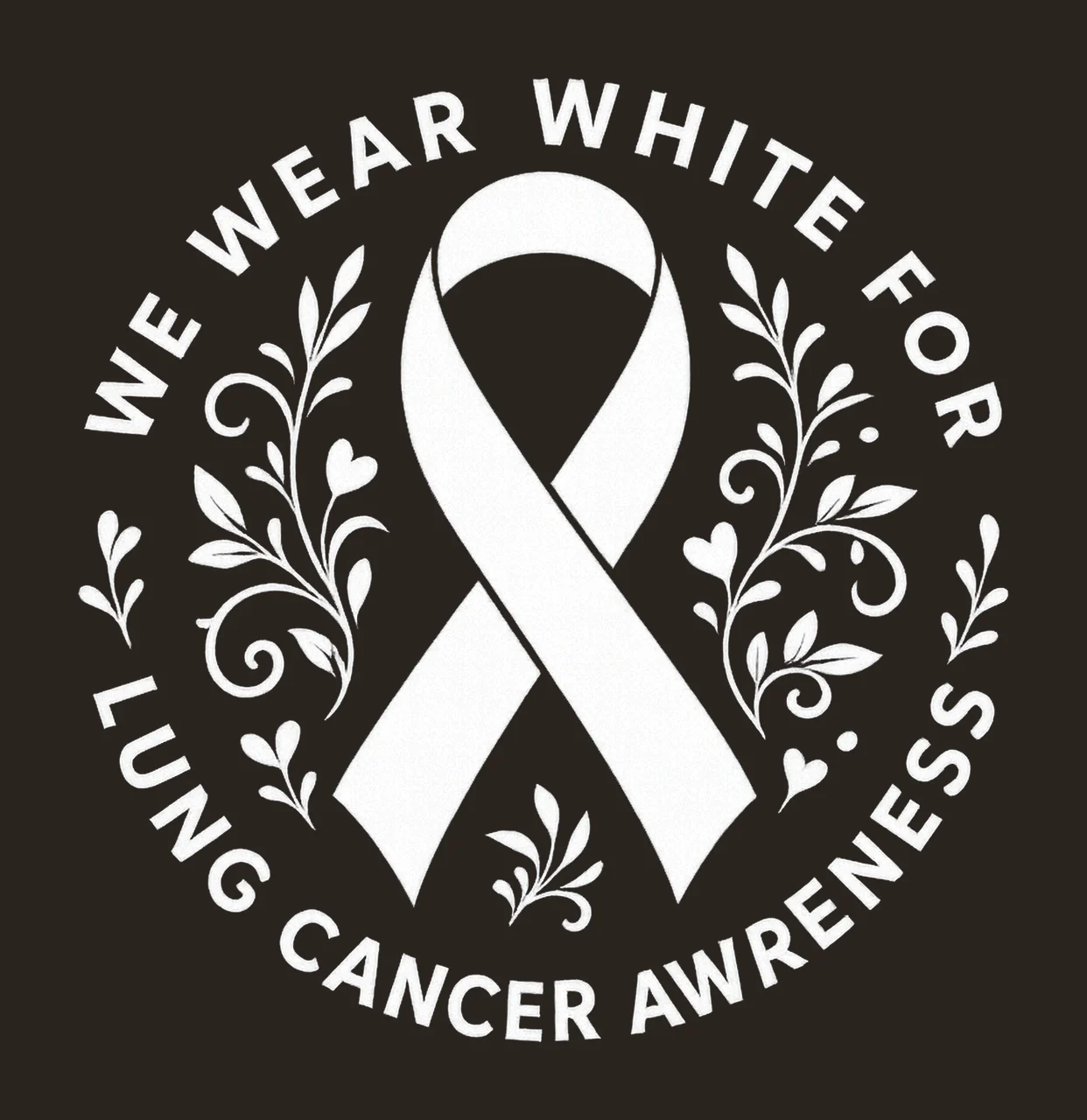We Wear White for Lung Cancer Awareness for Shirts White contrast preview thumbnail