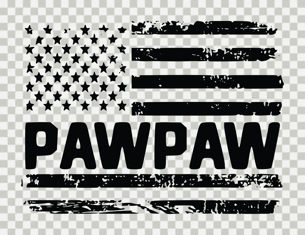 Flag Horizontal Graphic With Text Centered Across stars stripes transparency and detail preview thumbnail
