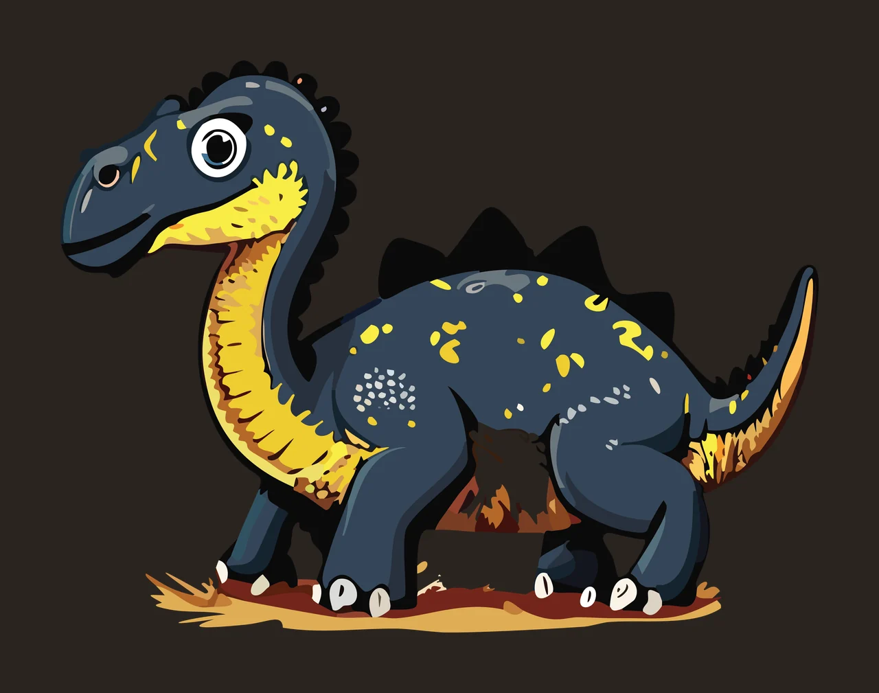 Dinosaur Stygimoloch Standing On Grass horns dome line drawing contrast preview thumbnail