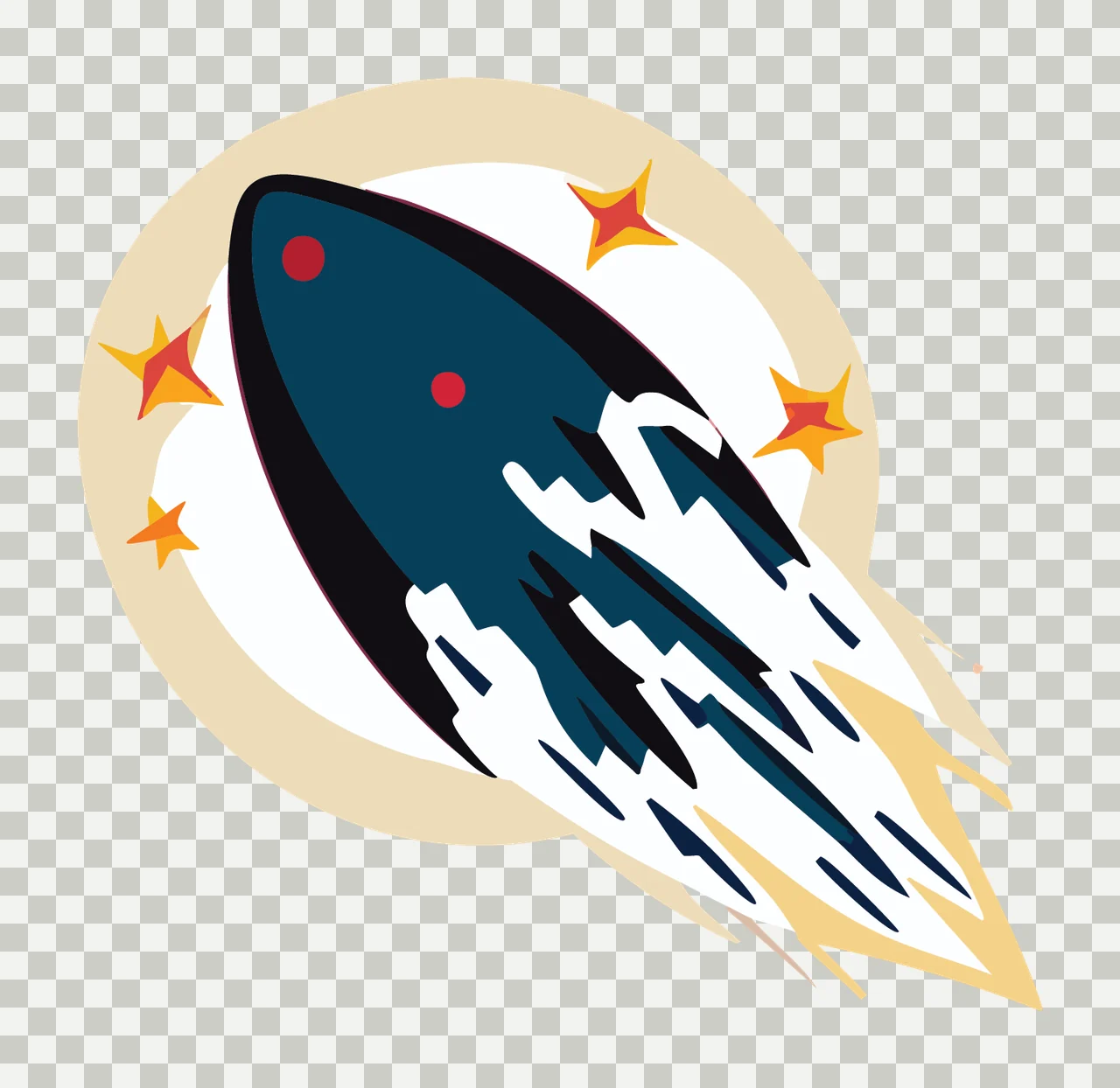 Circular Football Shooting Star Graphic moving stars circle transparency and detail preview thumbnail