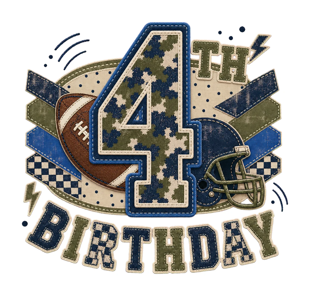 Star Camo Football Birthday age 04