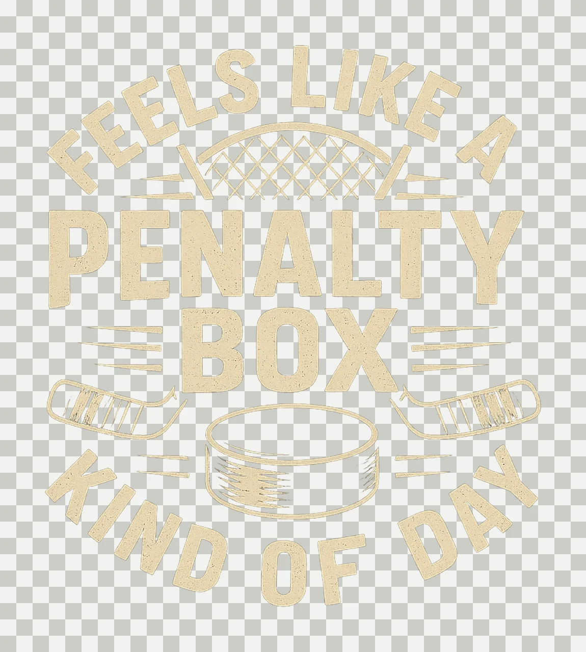 Hockey Gear Sports Design With Puck sticks net typography transparency and detail preview thumbnail