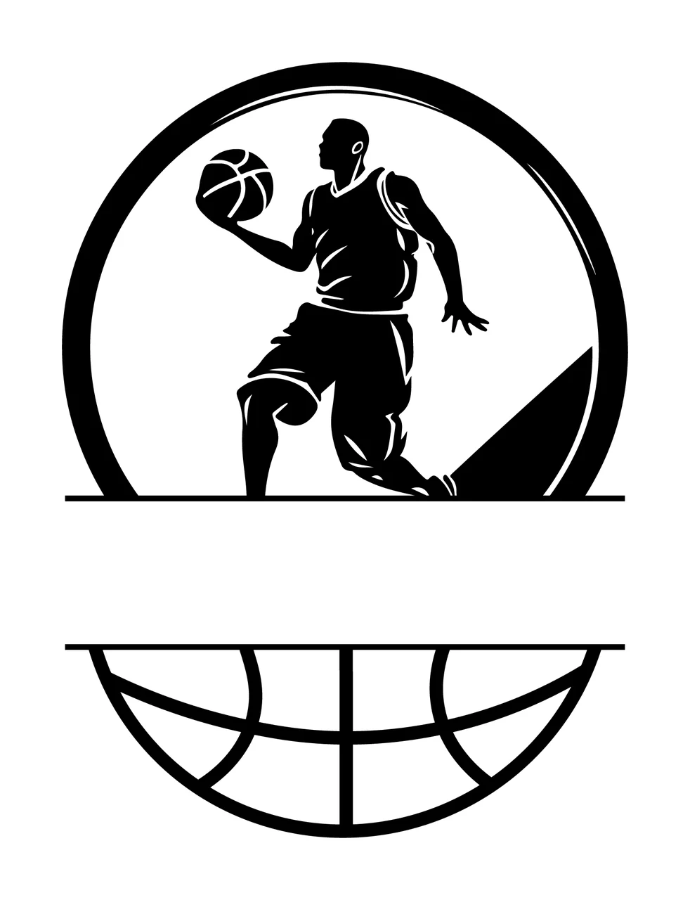 Can Glass Wrap Basketball Player Dribbling With Circle