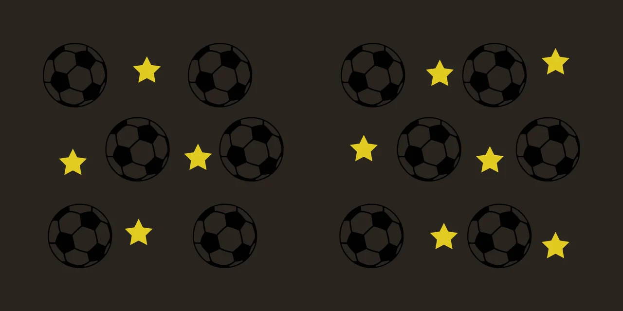 Soccer Ball And Star Repeating Pattern balls minimalist black contrast preview thumbnail
