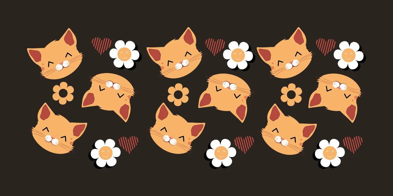 Can Glass Wrap Cat Face Silhouette With Floral repeating flower contrast preview thumbnail