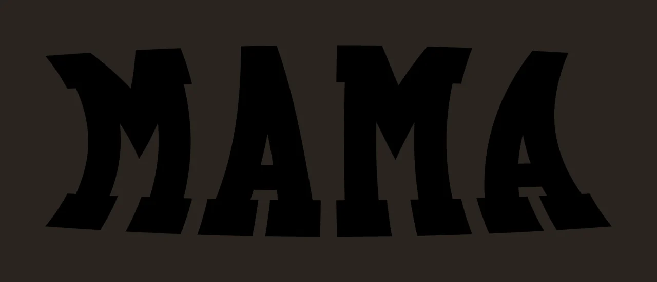 Mama Text With Word And Lettering Featuring Typography contrast preview thumbnail