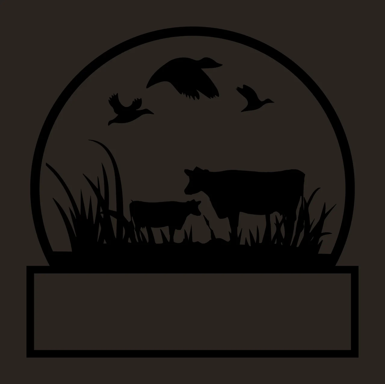 Cattle And Ducks In Frame standing grass arch rectangle silhouette contrast preview thumbnail