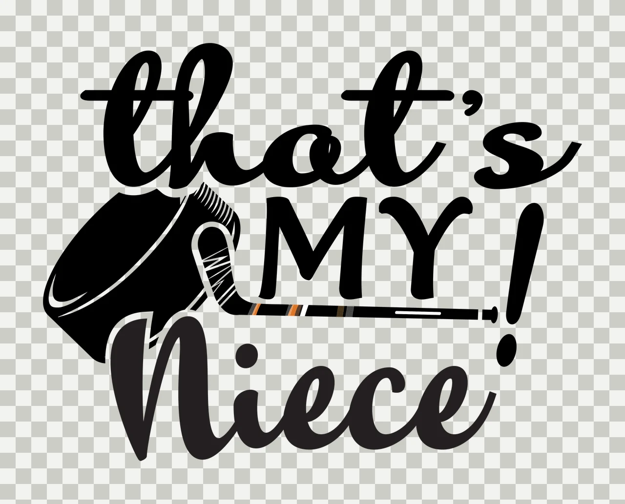 Hockey Sport Graphic theme puck stick typography black Variation transparency and detail preview thumbnail