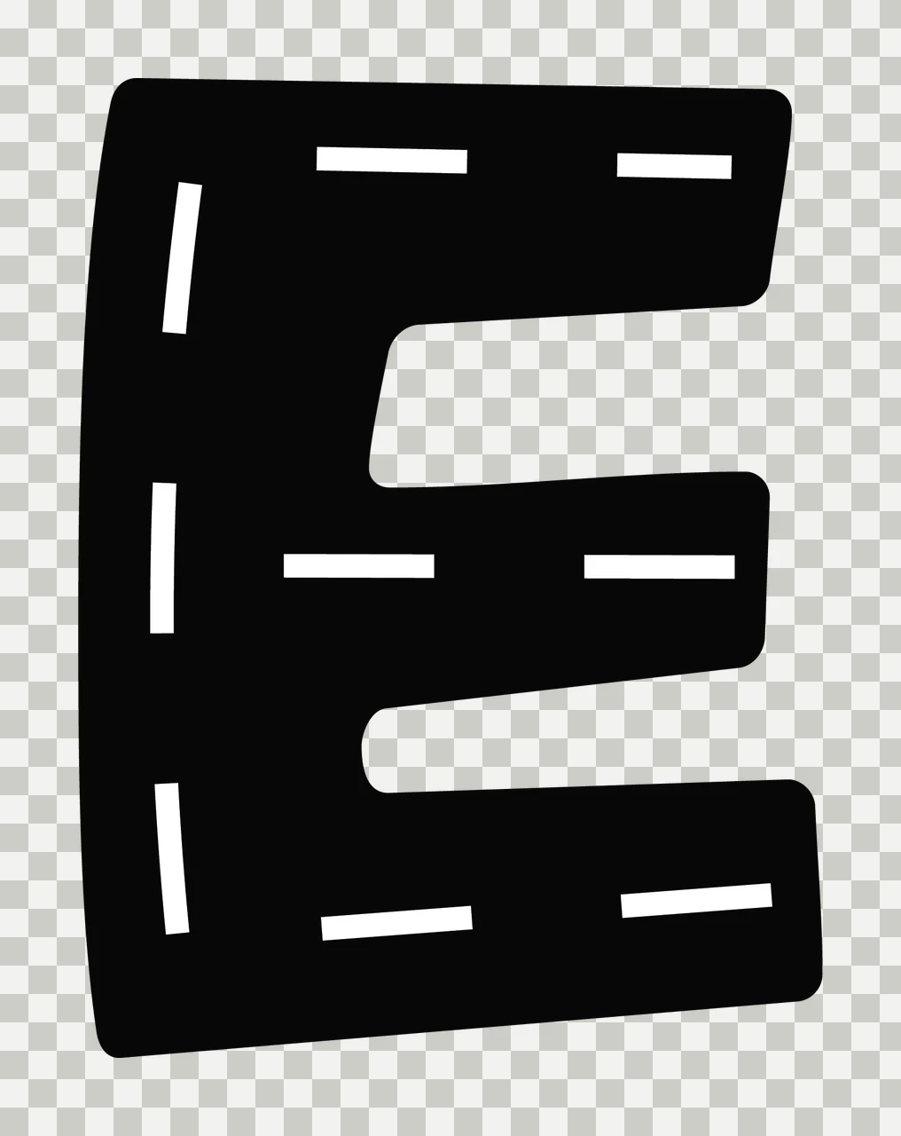 Race Track Font Character 29 racing checkered flag speedway transparency and detail preview thumbnail