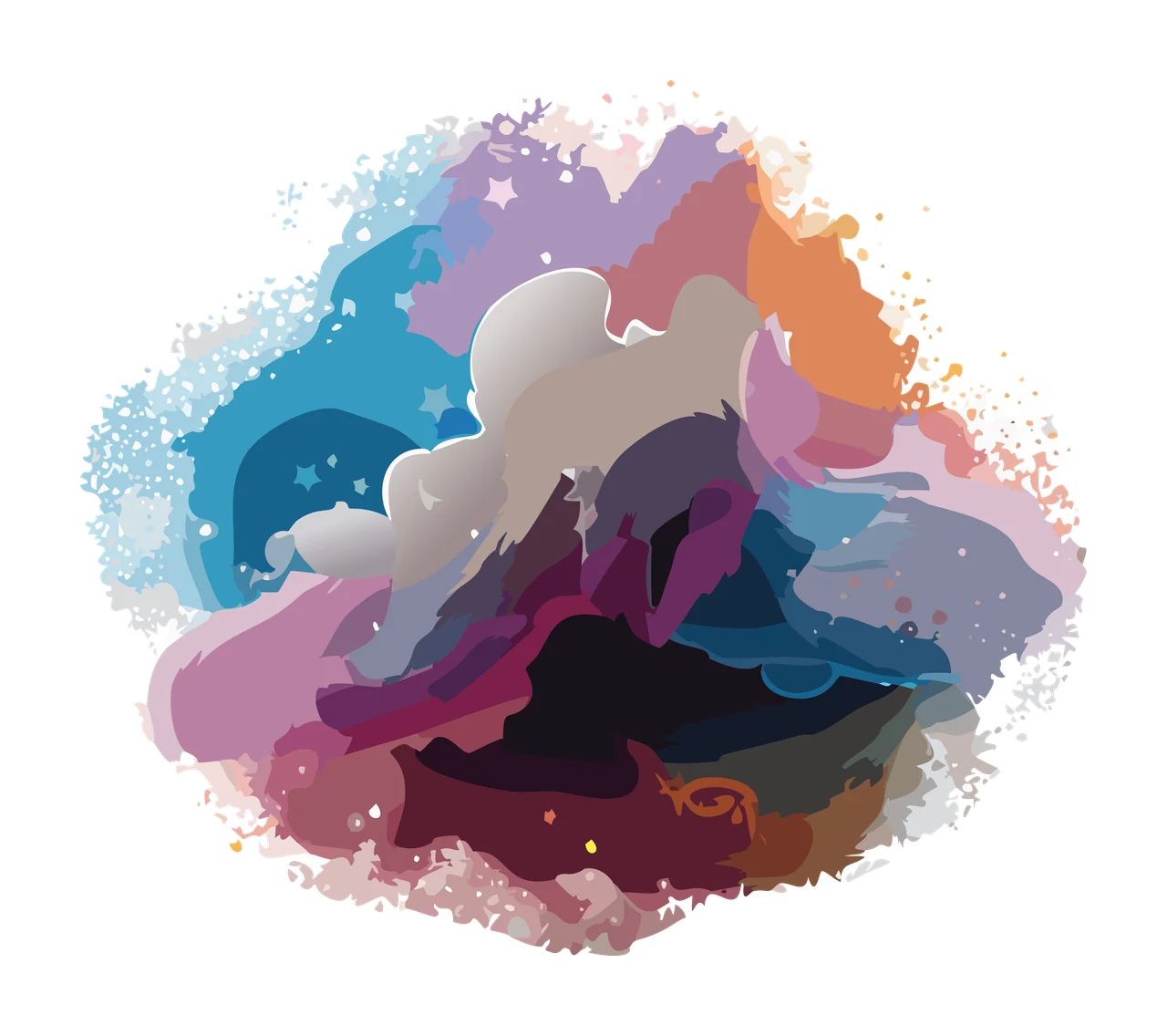 Black Ink Splatter Abstract spot organic gray plain white background