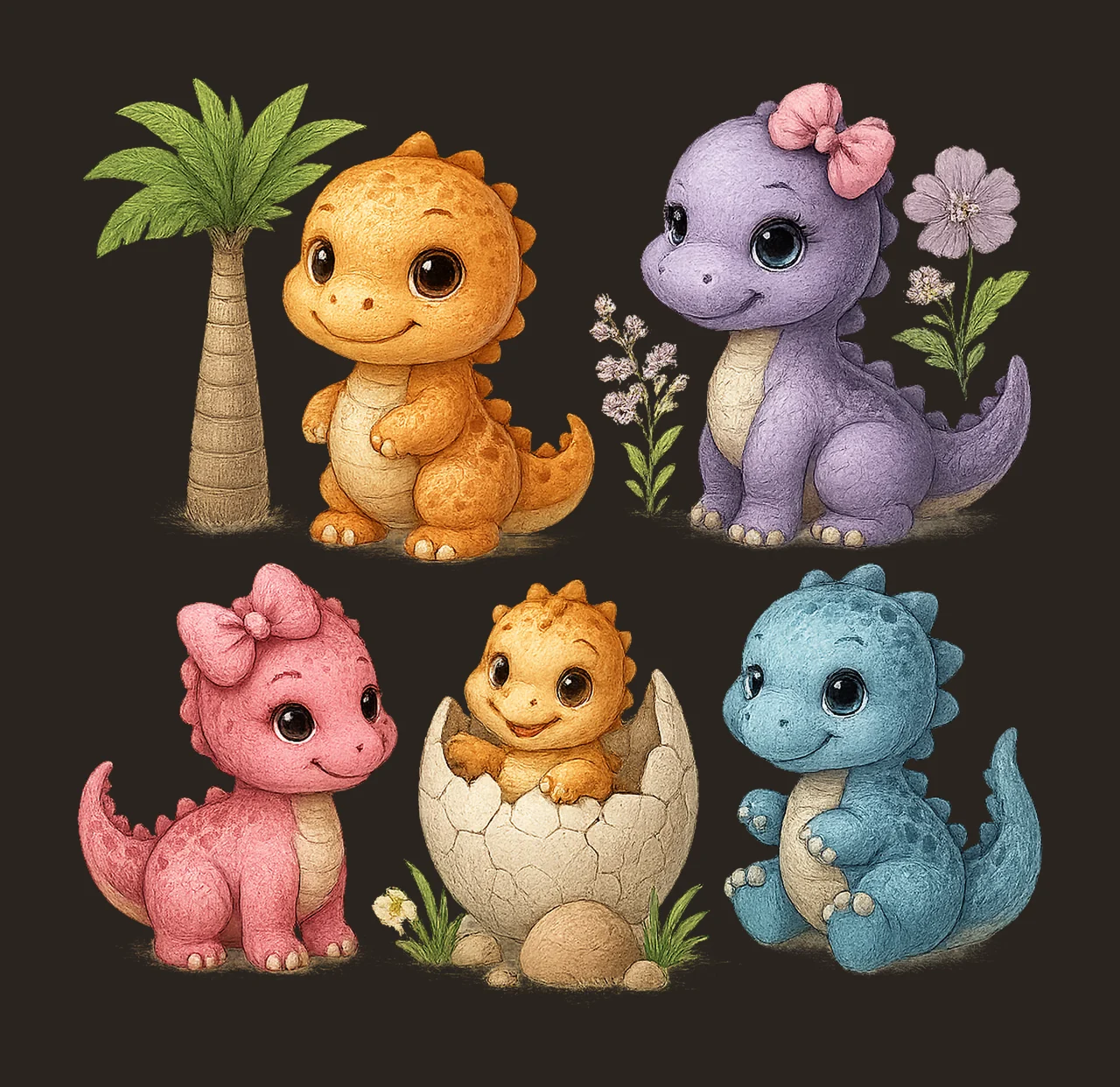 Baby Dinosaur Artwork Cute Dino Sublimation Design Dinosaur contrast preview thumbnail