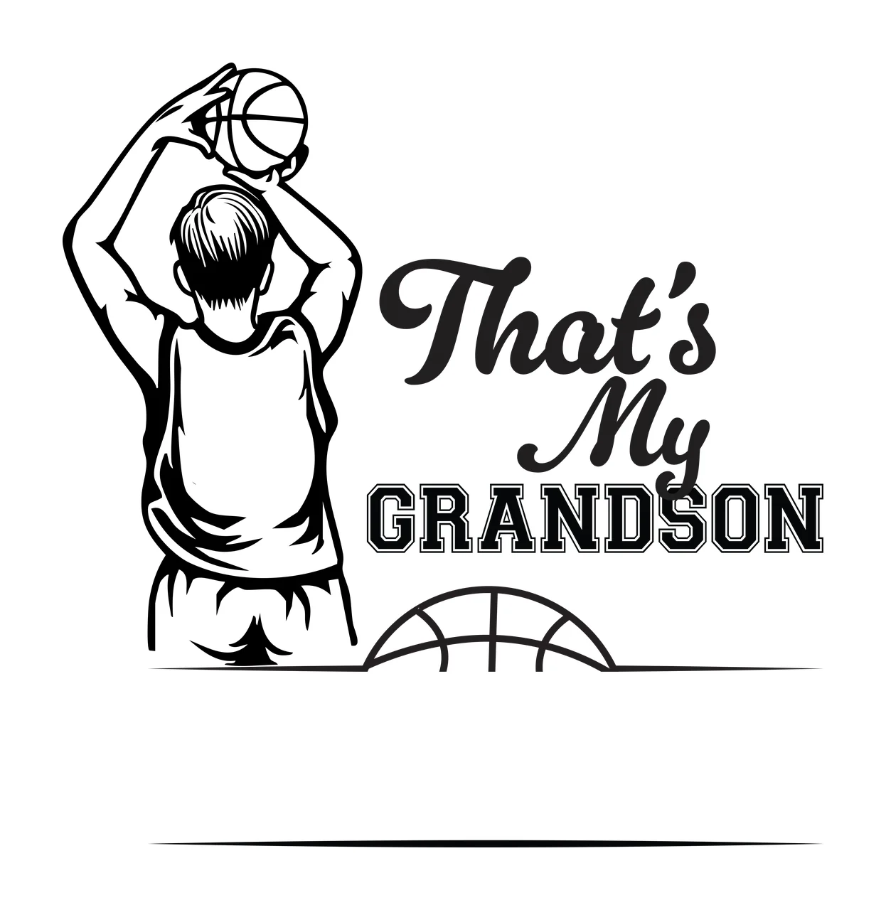 That S My Grandson Basketball Player Graphic shooting hoop