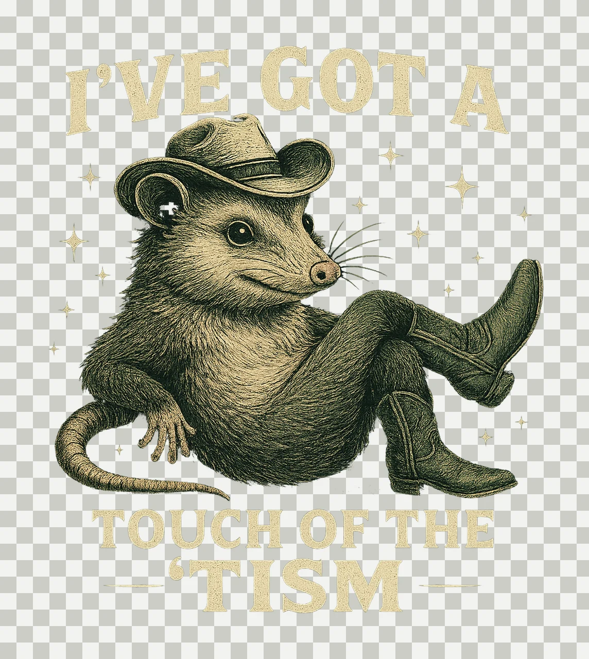 Autism Awareness rat Funny Vintage Design Printable Instant transparency and detail preview thumbnail