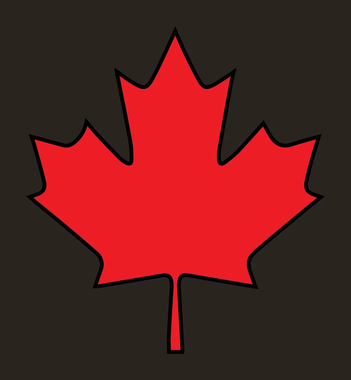 Black Maple Leaf Silhouette Shape white nature and symbol contrast preview thumbnail