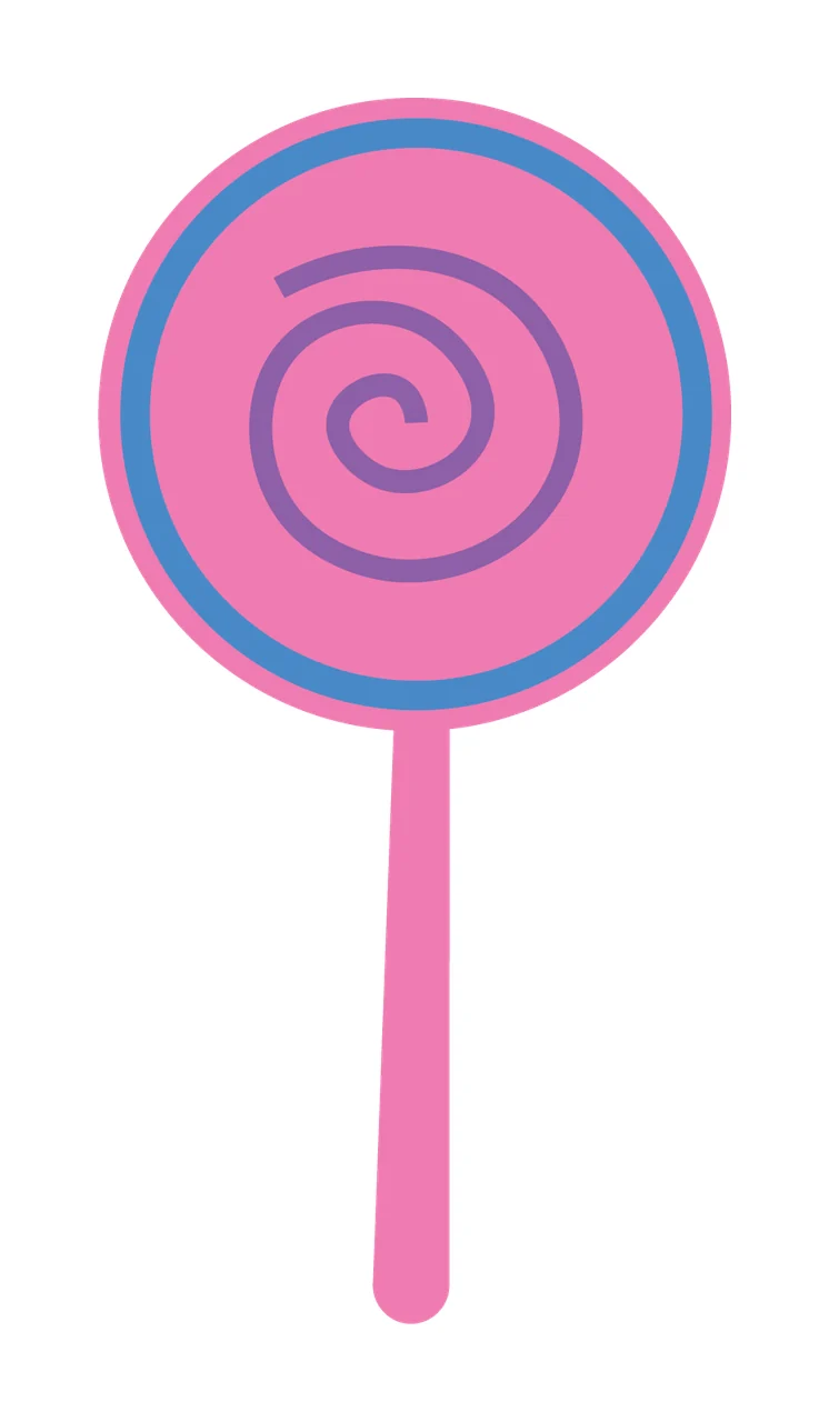 Simple Round Shape On A Thin Stem Black lollipop circle stick