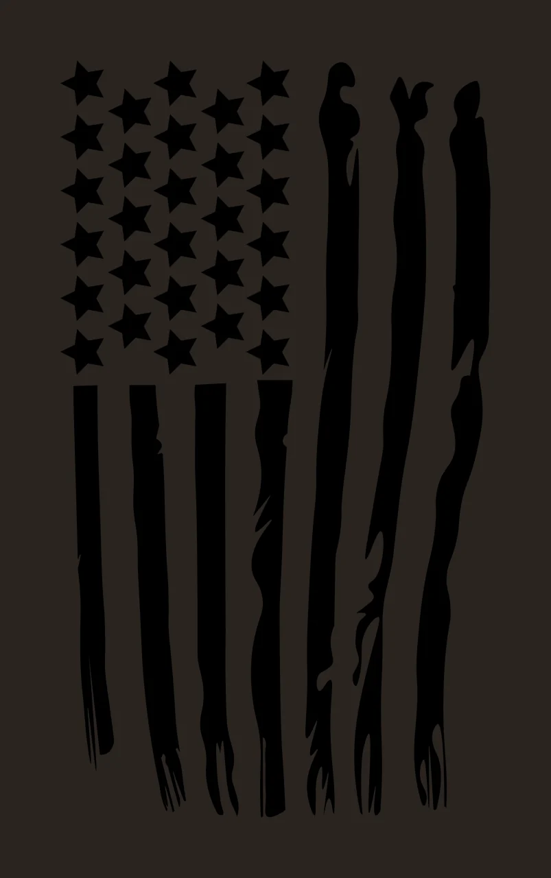 Black Flag Vertical Distressed American waving stars stripes contrast preview thumbnail