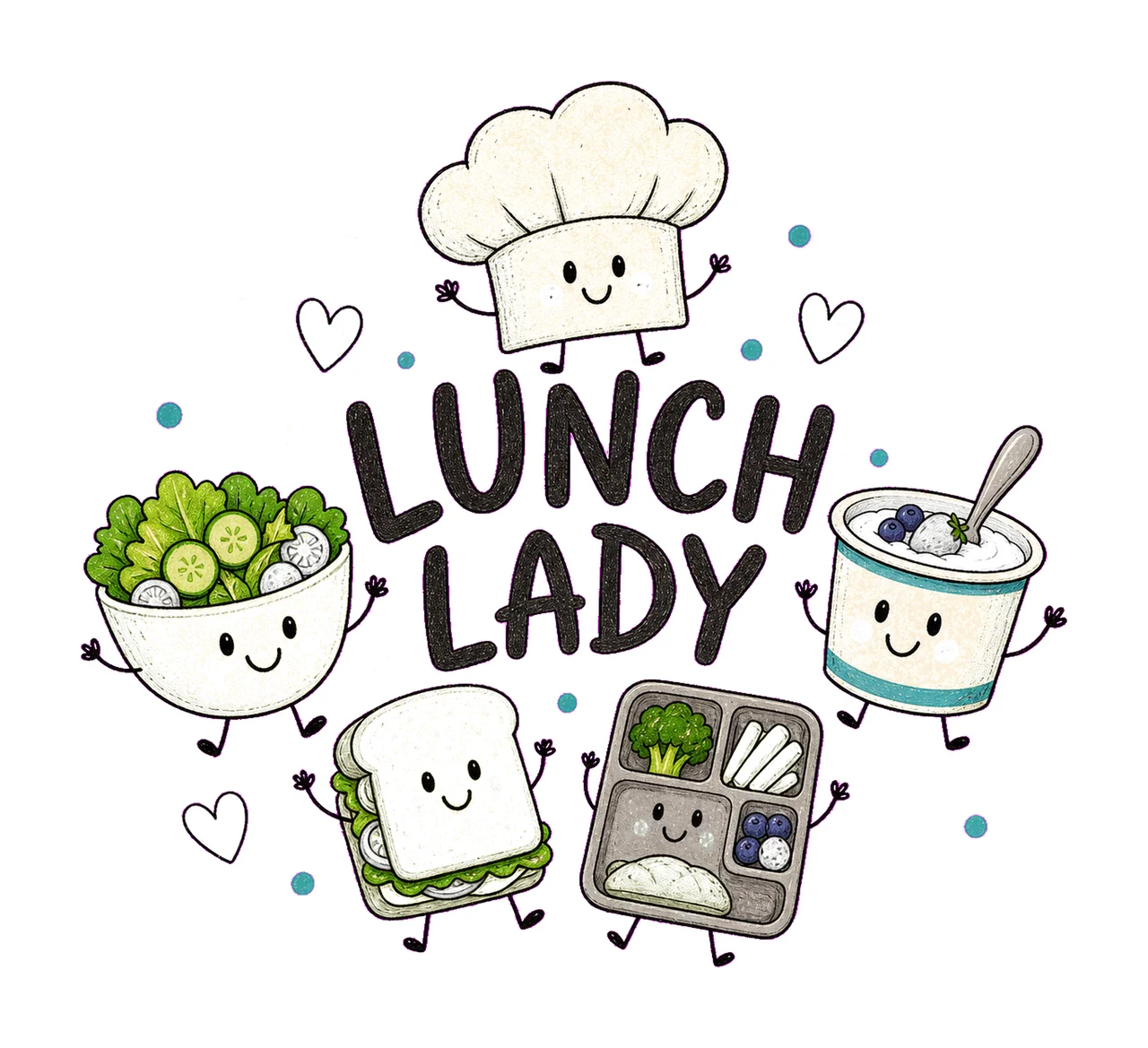 Lunch Lady School Cafeteria Worker Shirt Design Variation C