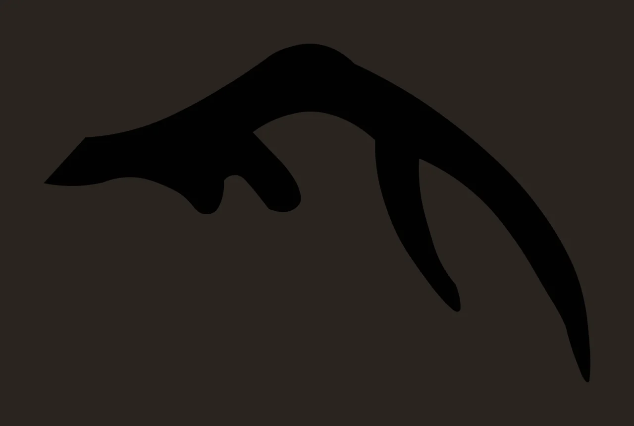 Curved Black Antler Silhouette nature animal 1 20 F16 hunting fishig 2 contrast preview thumbnail