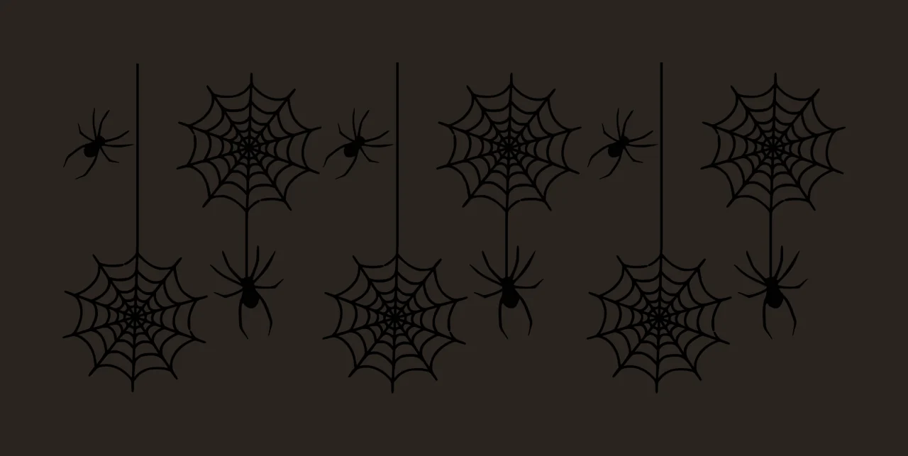 Can Glass Wrap Spider Webs And Spiders Black hanging web graphic contrast preview thumbnail