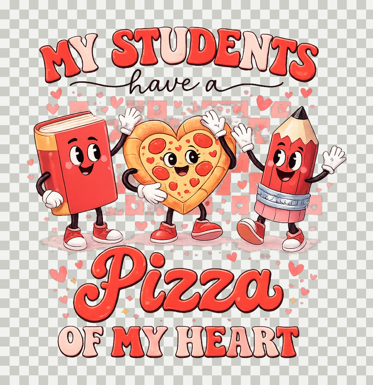My Students Have Pizza of My Heart Teacher Valentine transparency and detail preview thumbnail