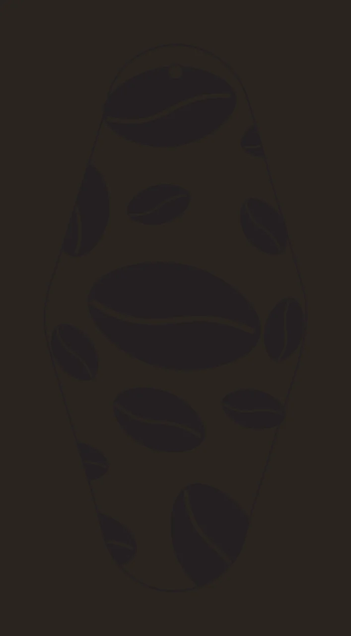 Classic Motel Keychain Coffee Bean Patterned Diamond Shape pattern contrast preview thumbnail