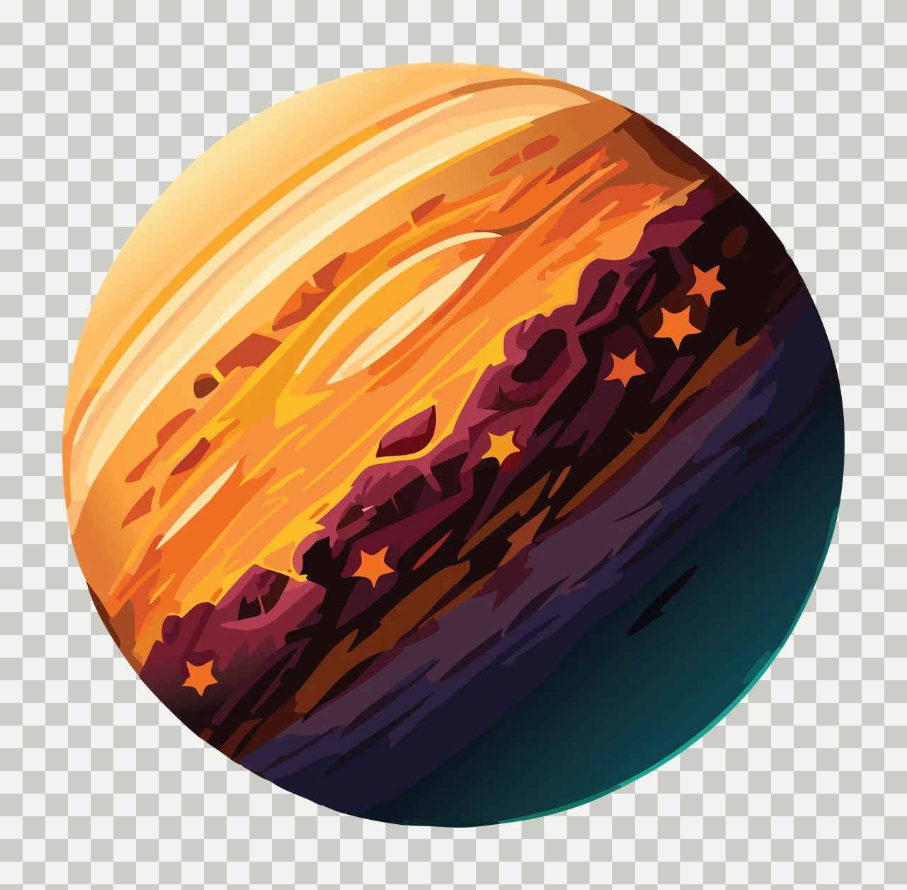 Abstract Circular Sketch Of Planet circling sphere line black transparency and detail preview thumbnail