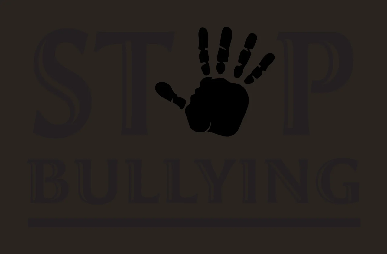 Anti Bullying Stop Bullying Text Graphic hand print letters contrast preview thumbnail