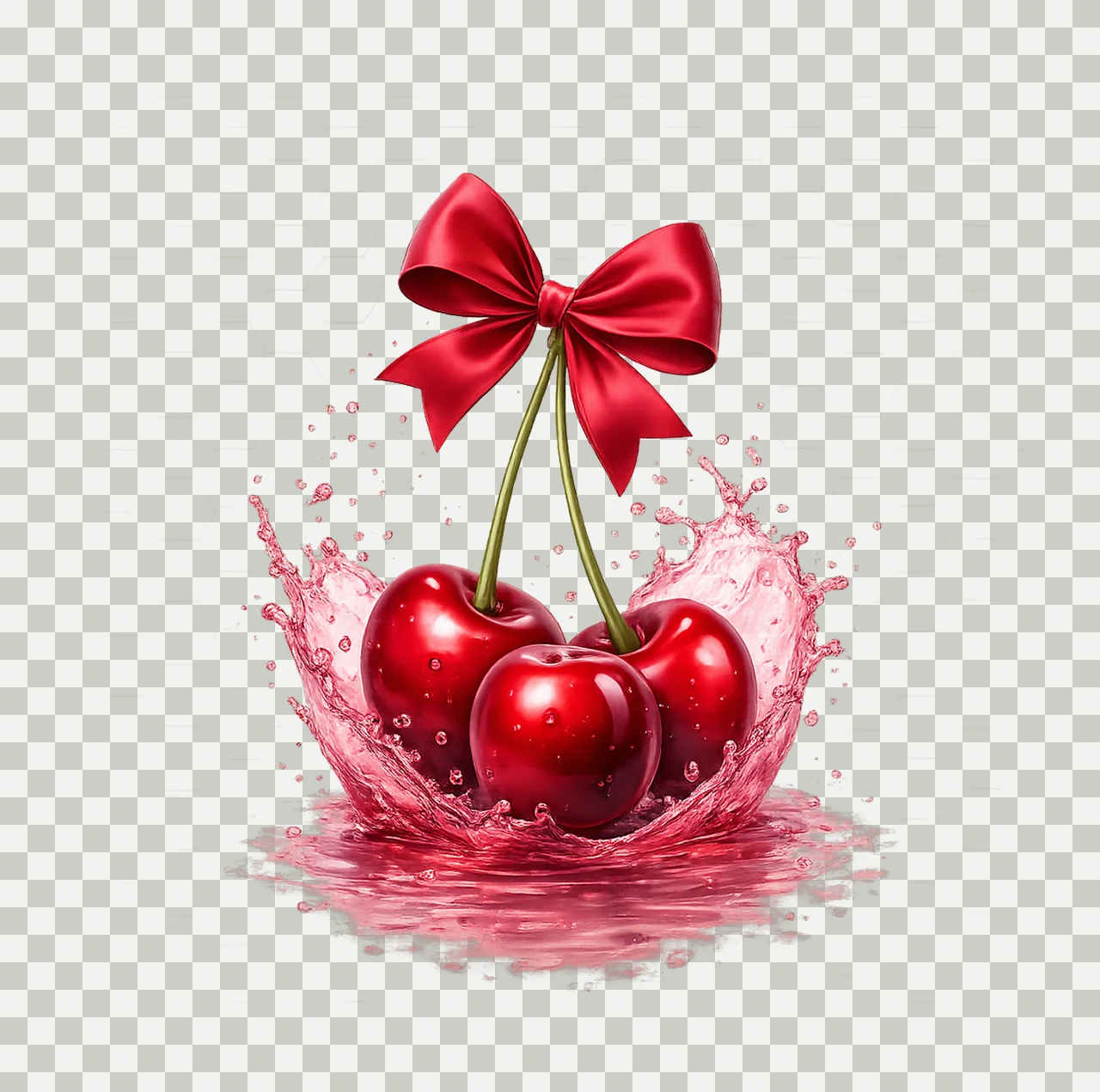 Red Cherries Coquette Bow Design Shirt Sublimation Cherry transparency and detail preview thumbnail