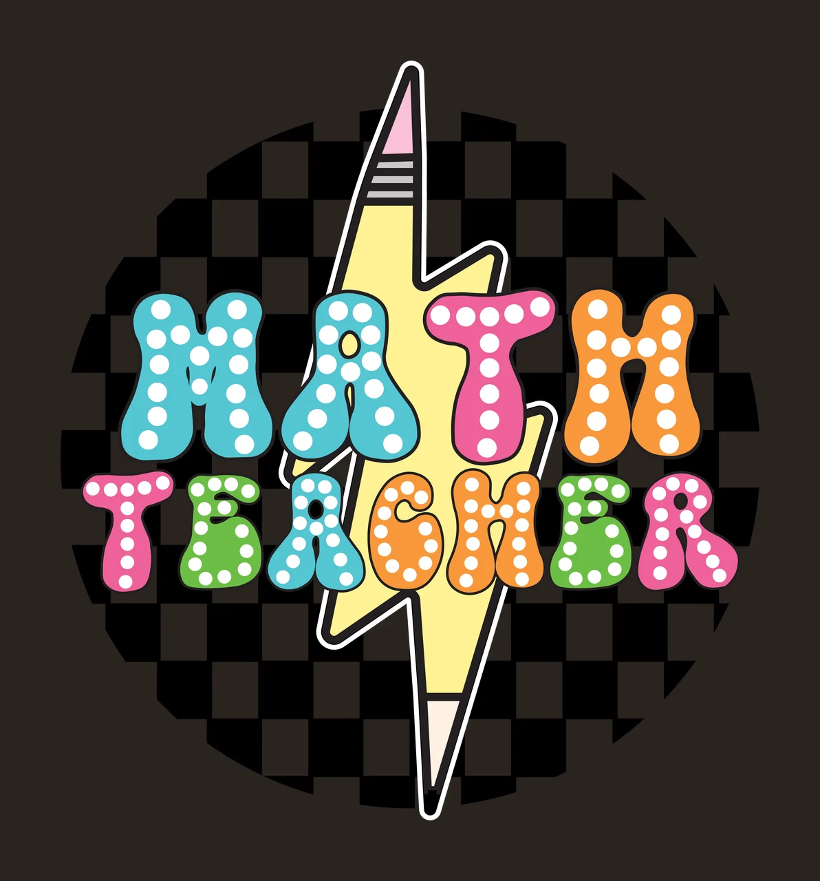 Thunderbolt Graphic With Checkerboard Fill pattern silhouette contrast preview thumbnail