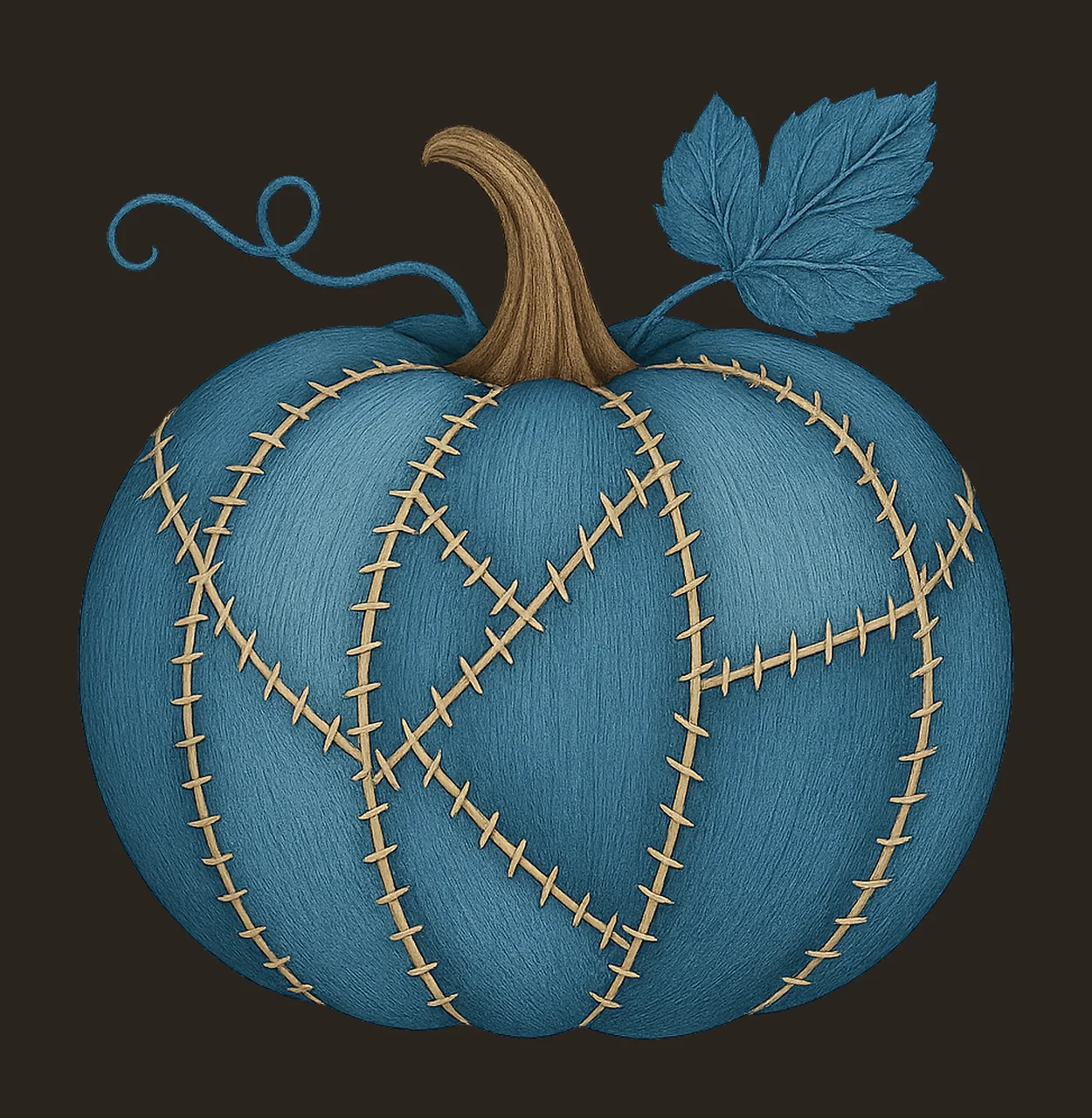 Denim Patchwork Pumpkin Trendy Fall Autumn Design Spooky contrast preview thumbnail