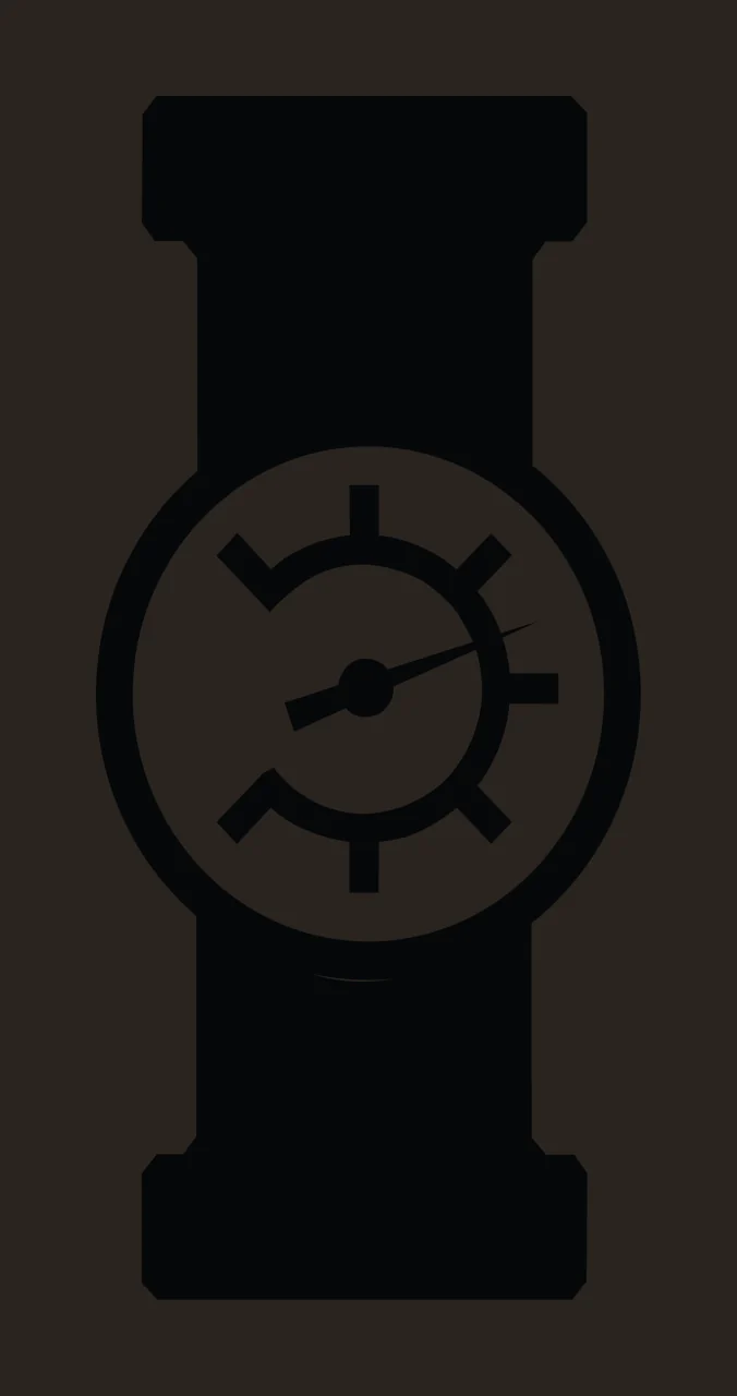 Black Gauge Meter Symbol With Needle Positioned monitoring contrast preview thumbnail