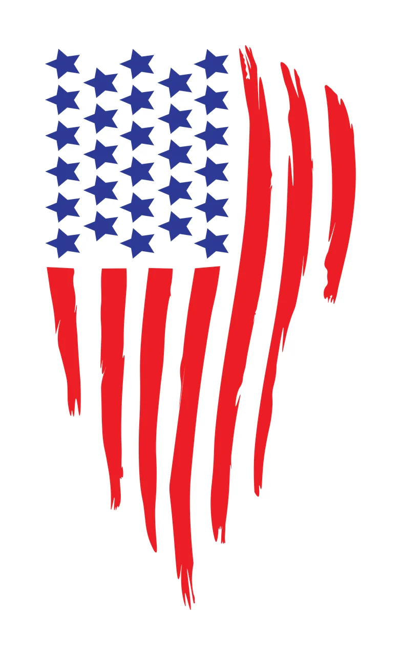 Flag Stars And Stripes Snippet vertical hanging distressed