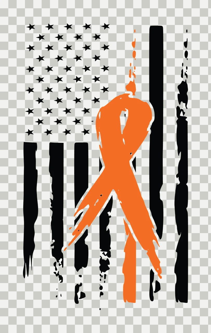 Awareness Ribbon On Flag Background stars stripes distressed transparency and detail preview thumbnail