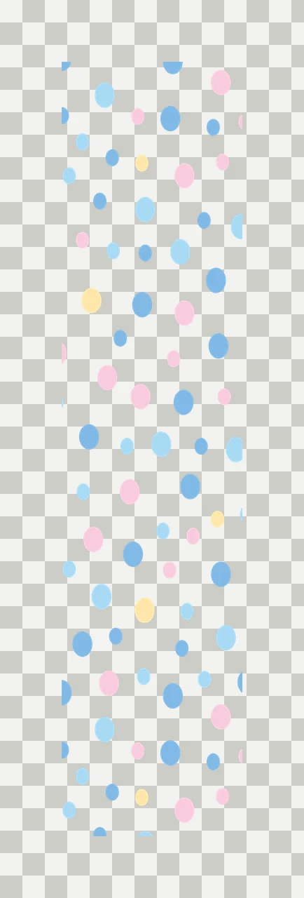 Polka dot pattern with circles pastel blue dots pastel pink dots and pastel yellow dots transparency and detail preview thumbnail