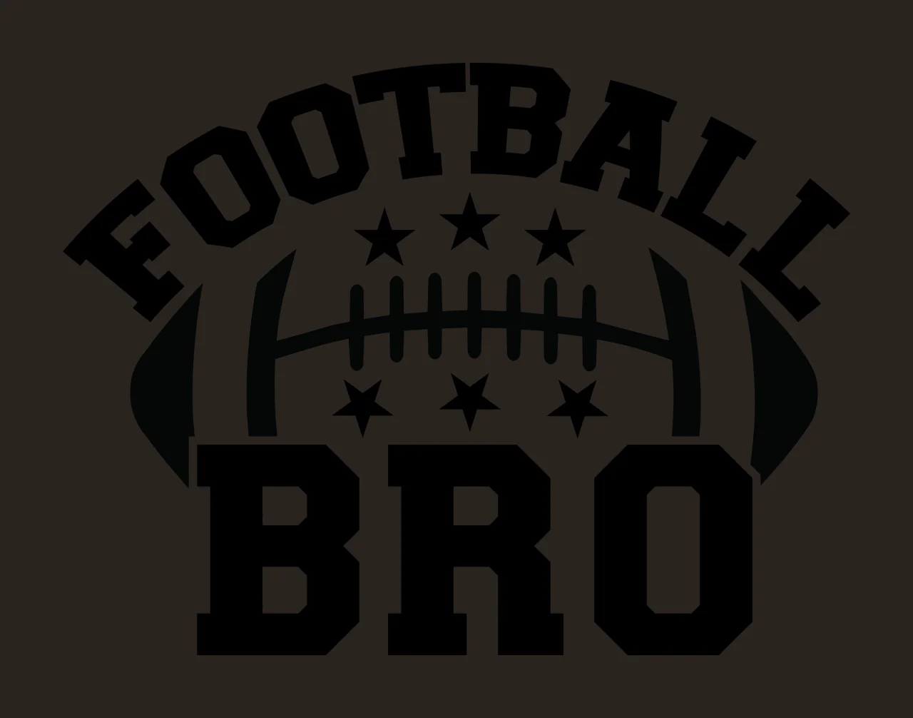 Football Bro Curved Text With And Six Small American stars contrast preview thumbnail