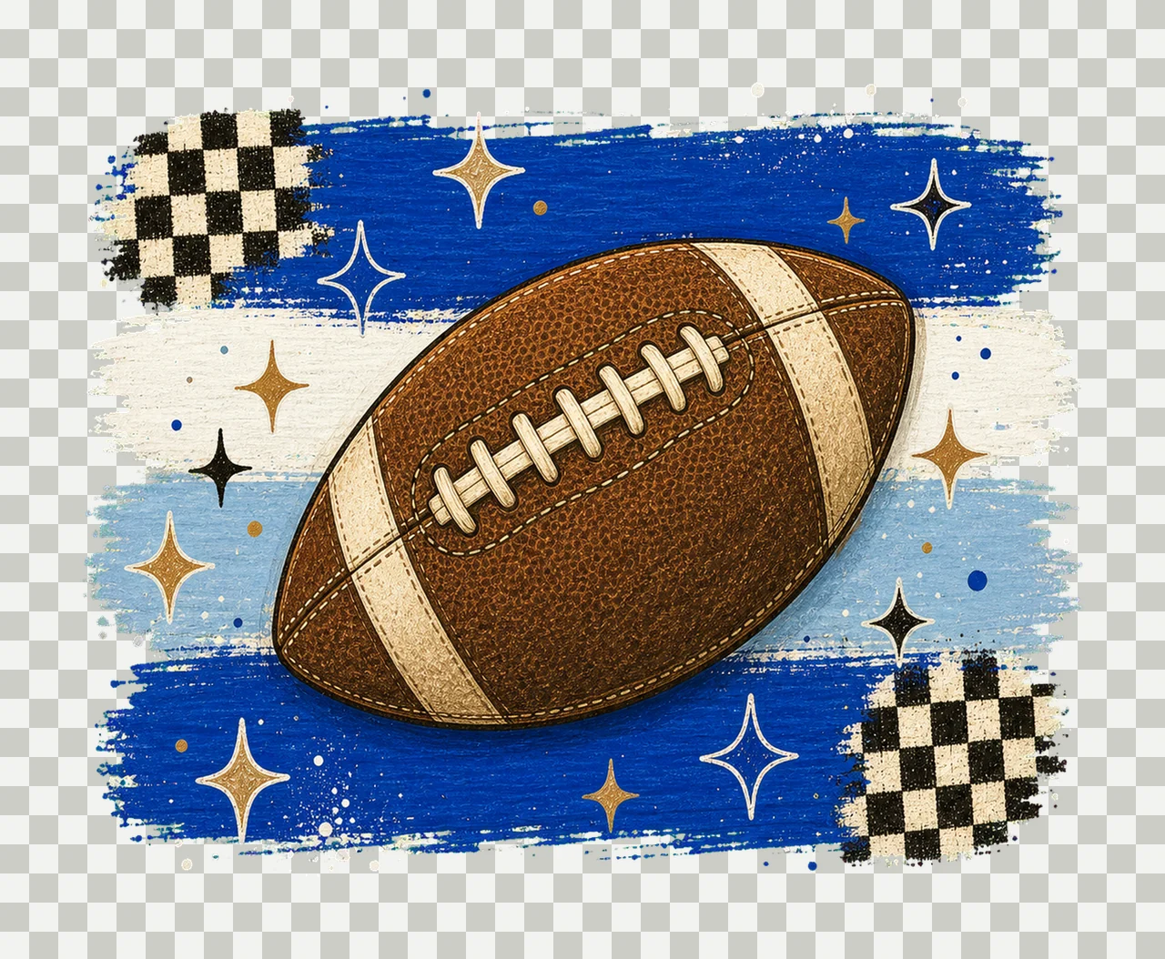 Football Stripes Preppy Shirt Design Trendy Variation D transparency and detail preview thumbnail